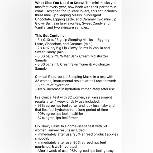 LANEIGE Midnight Minis Lip Glowy Balm and Lip Sleeping Mask Gift Set - Brand New - Picture 7 of 9